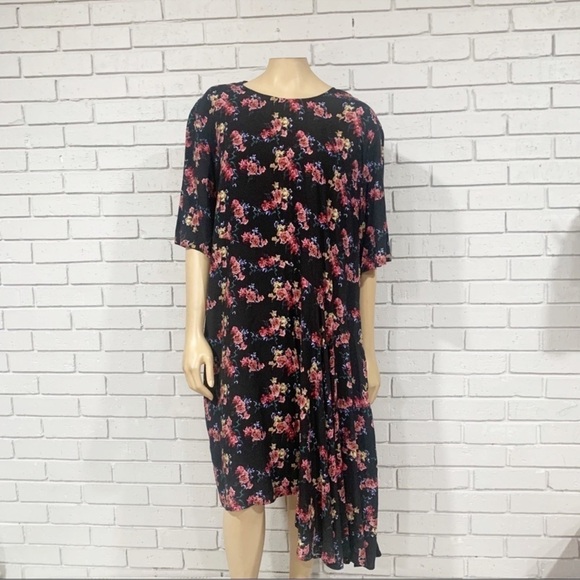 Public School Rima‎ Asymmetrical Floral DressDesigner Statement Piece